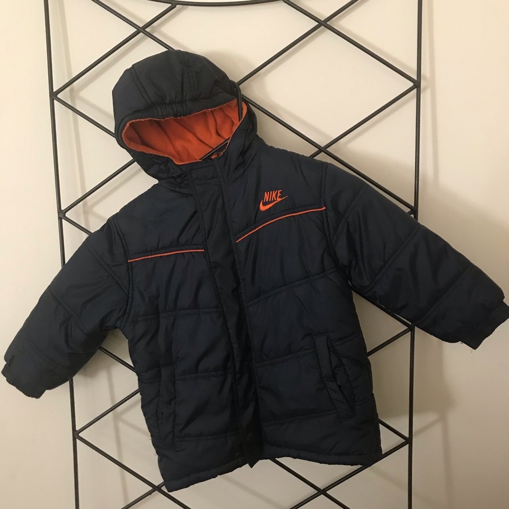 Navy Blue and Orange Nike Jacket